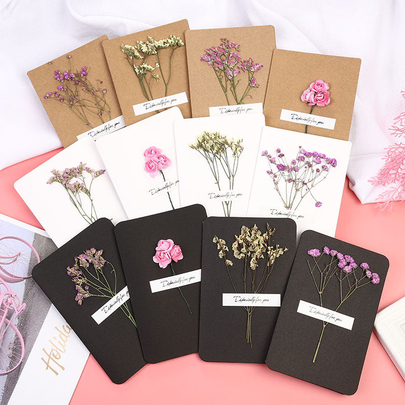 Handmade Dried Flower Greeting Cards