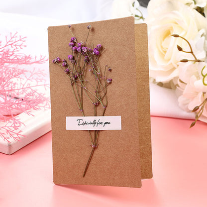 Handmade Dried Flower Greeting Cards