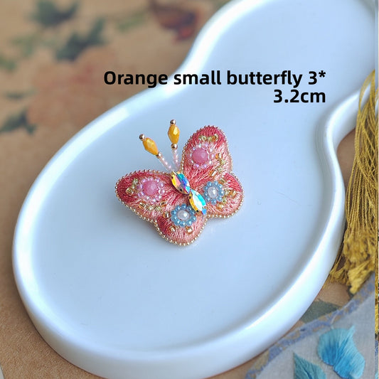 Handmade Embroidery Butterfly Brooch