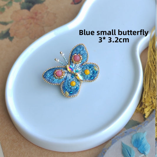 Handmade Embroidery Butterfly Brooch