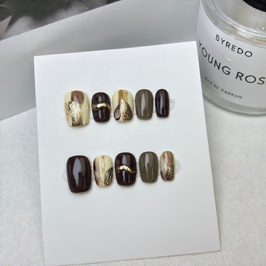 Handmade finished nail art pie