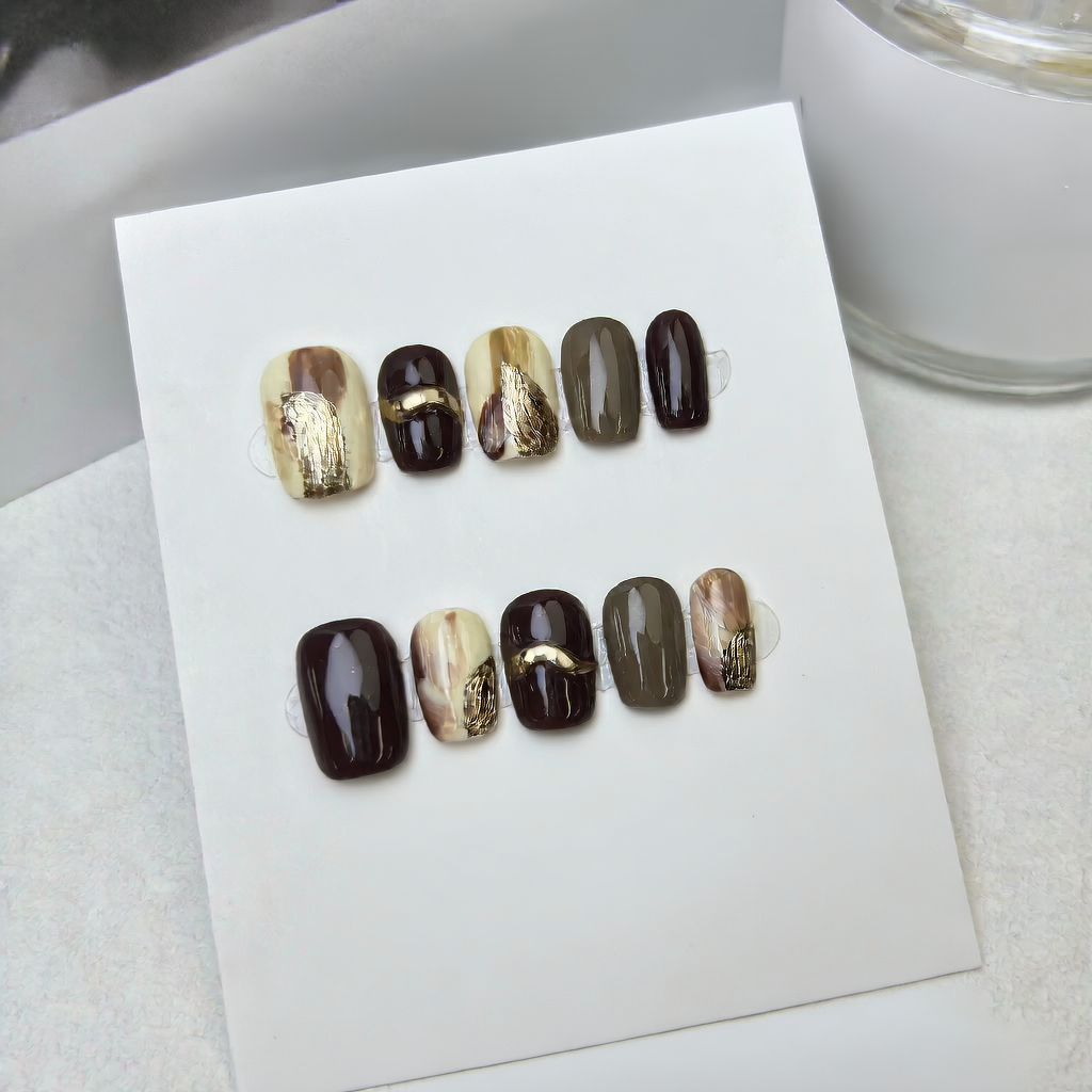 Handmade finished nail art pie