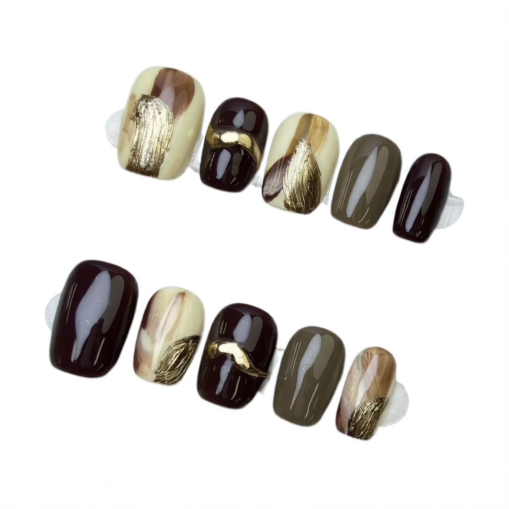 Handmade finished nail art pie