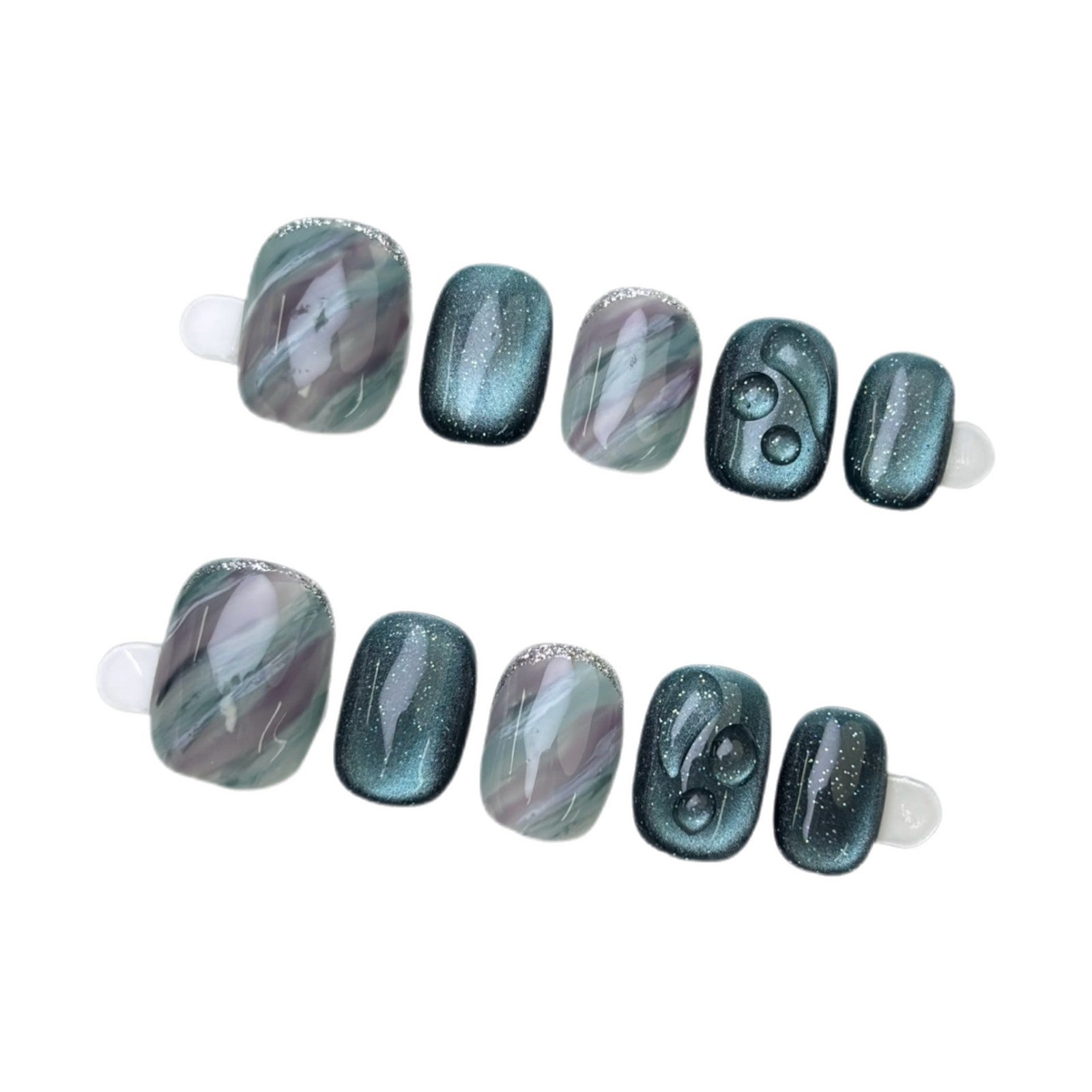 Handmade finished nail art pie