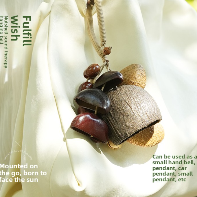 Handmade Fruit Shell Wind Chime Bag Charm