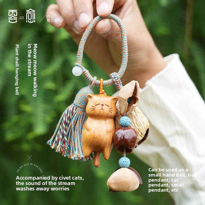 Handmade Fruit Shell Wind Chime Bag Charm