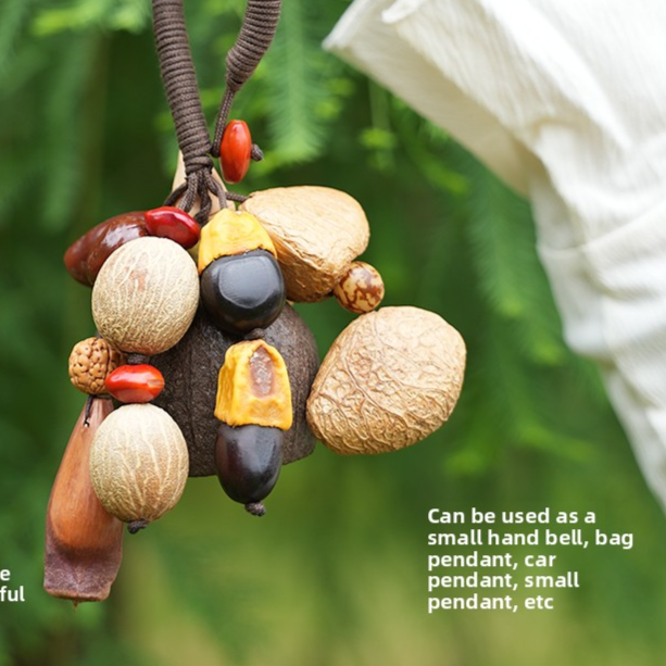 Handmade Fruit Shell Wind Chime Bag Charm