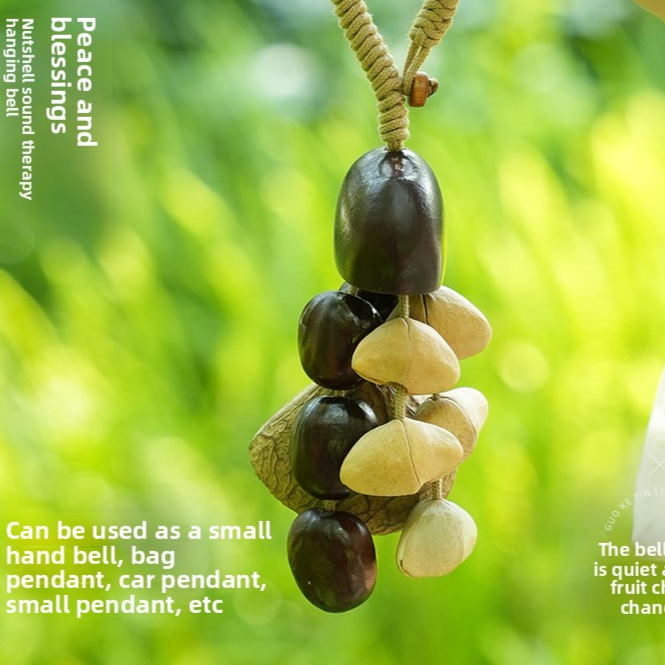 Handmade Fruit Shell Wind Chime Bag Charm