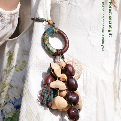 Handmade Fruit Shell Wind Chime Bag Charm