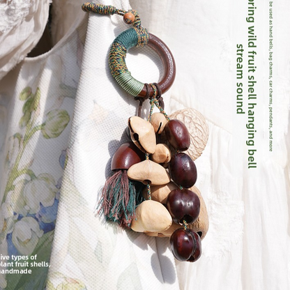 Handmade Fruit Shell Wind Chime Bag Charm