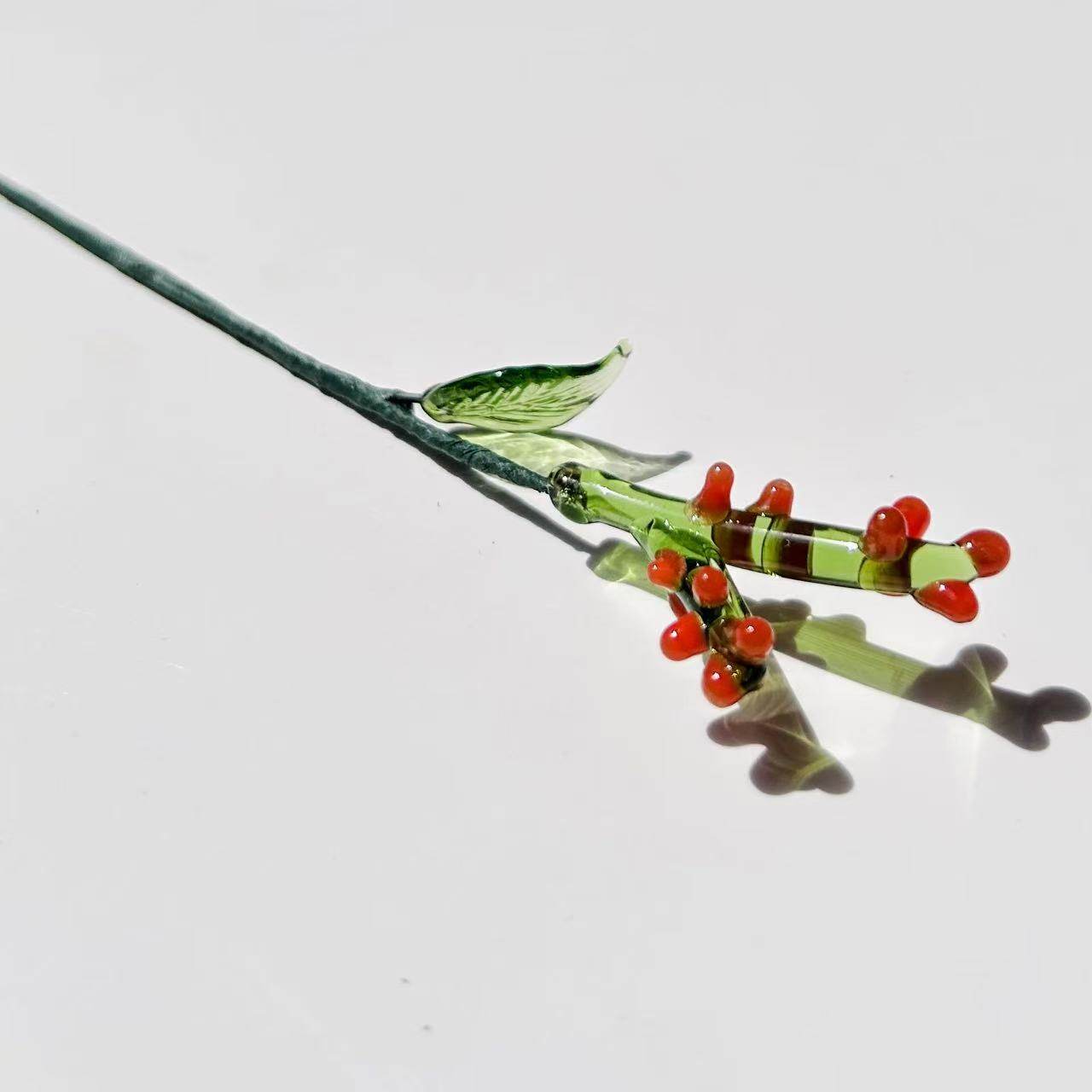 Handmade Glass Flower Decorative Ornament