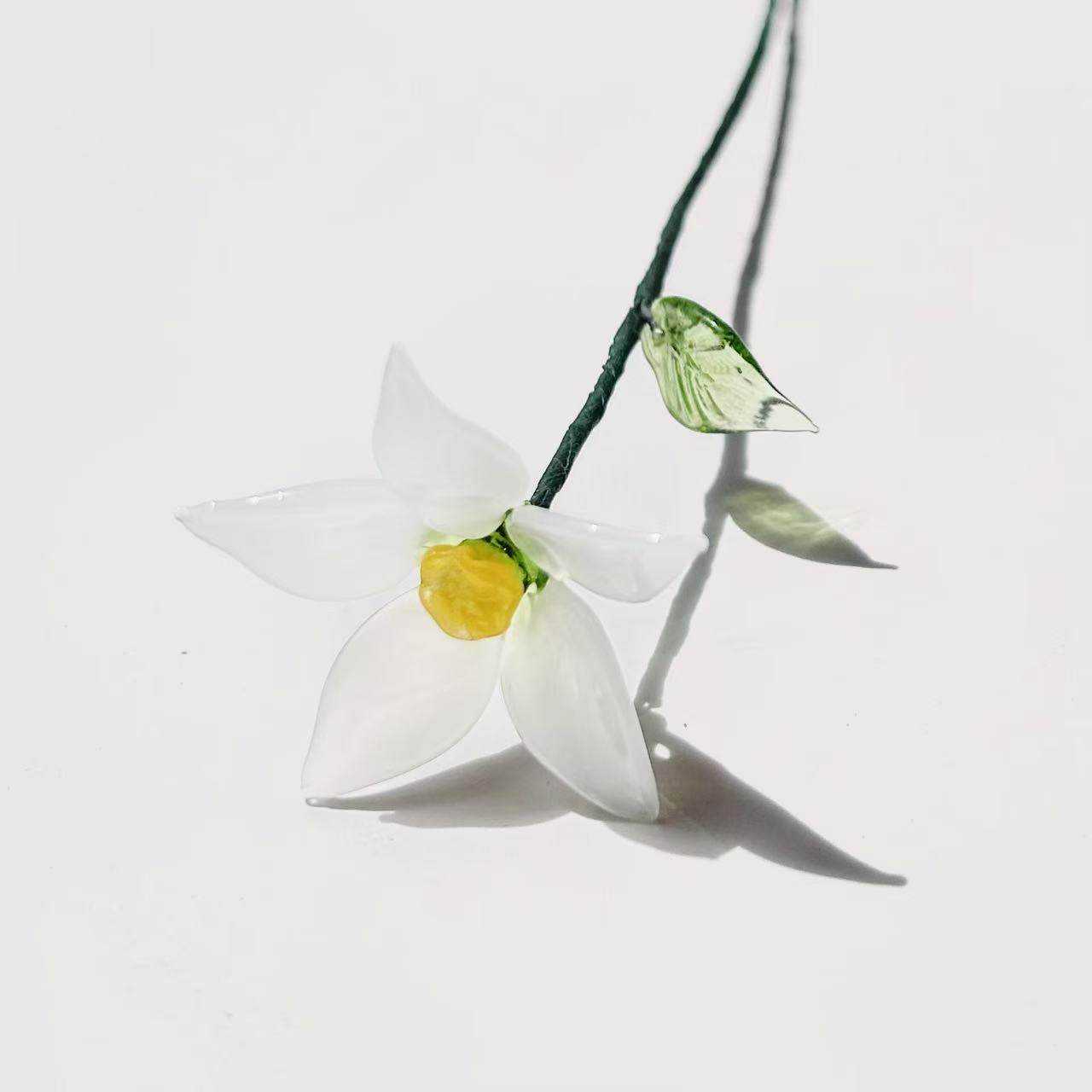 Handmade Glass Flower Decorative Ornament