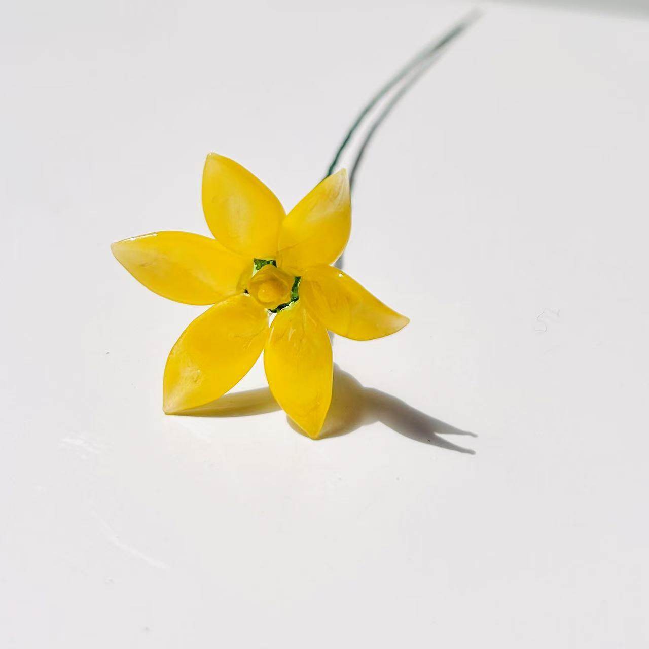 Handmade Glass Flower Decorative Ornament