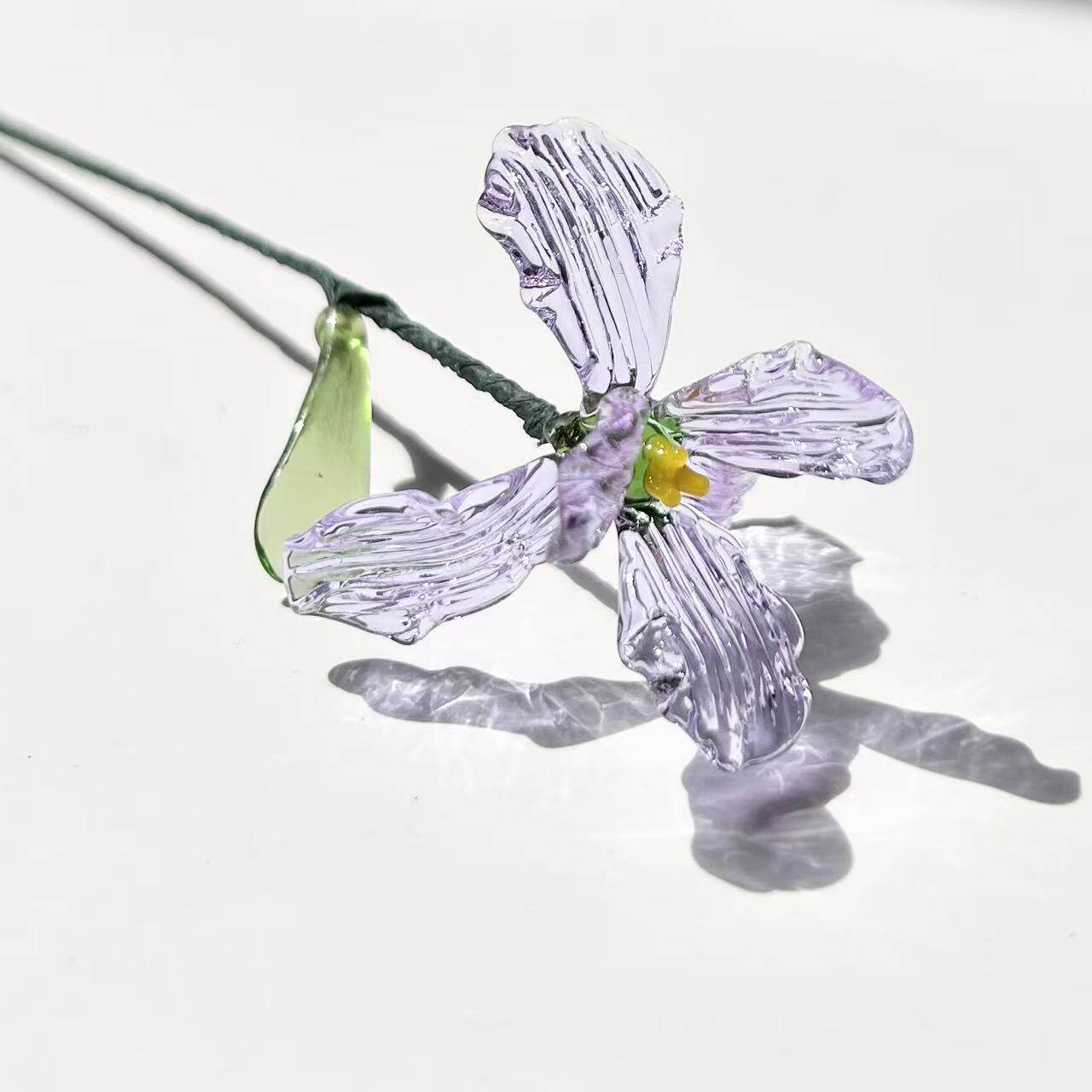 Handmade Glass Flower Decorative Ornament