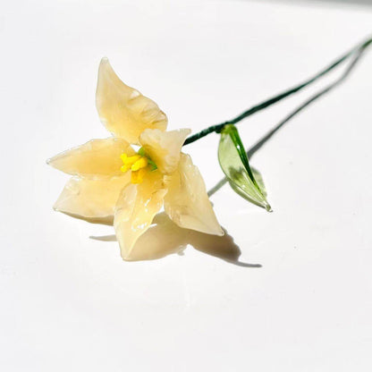 Handmade Glass Flower Decorative Ornament