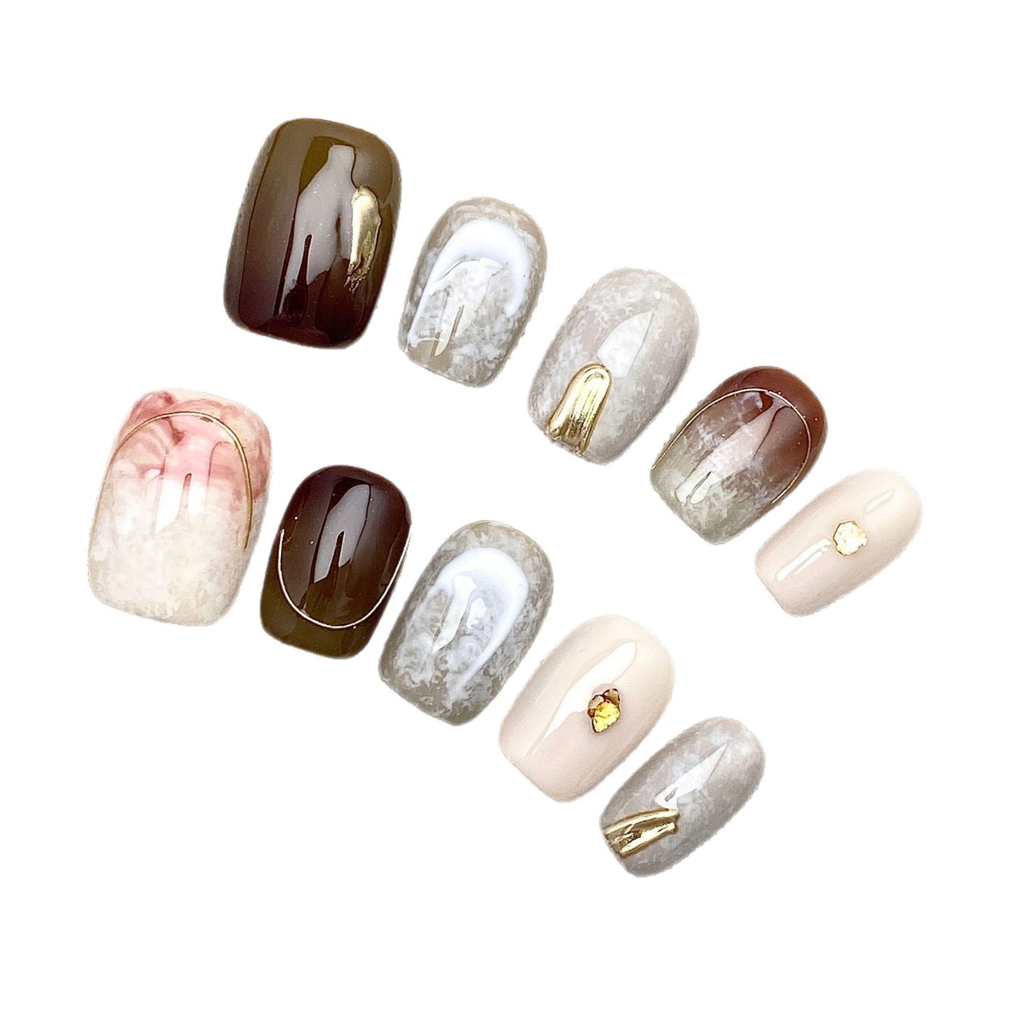Handmade Gradient False Nails