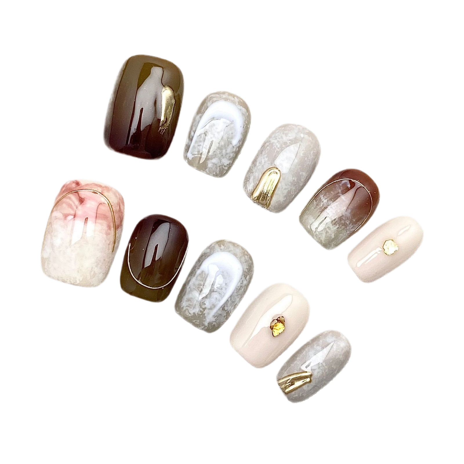 Handmade Gradient False Nails