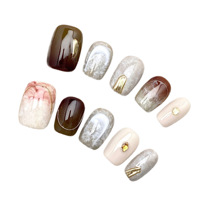 Handmade Gradient False Nails
