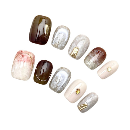 Handmade Gradient False Nails