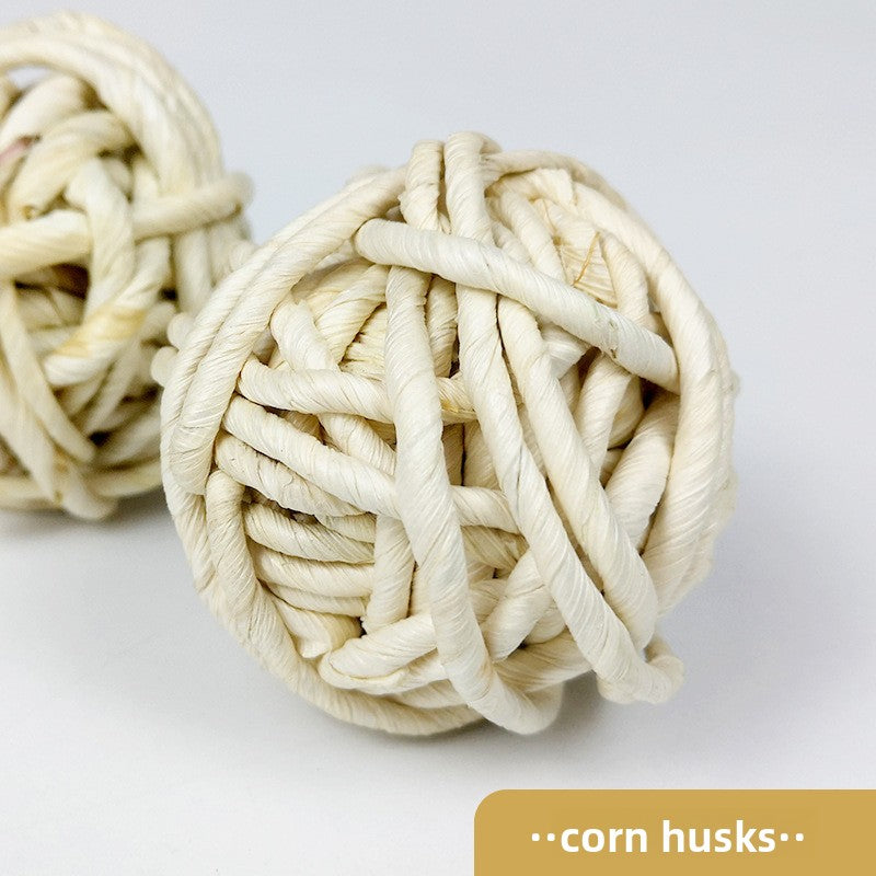 Handmade Grass Chew Balls for Small Pets