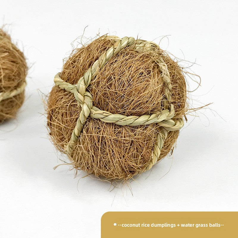Handmade Grass Chew Balls for Small Pets