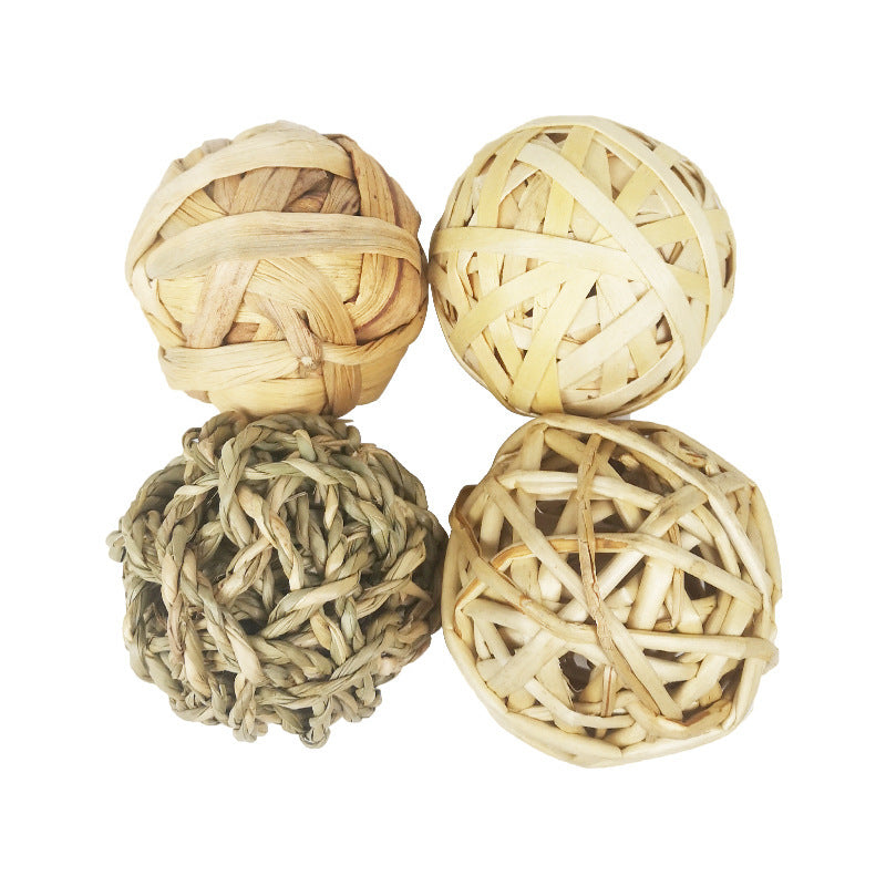 Handmade Grass Chew Balls for Small Pets