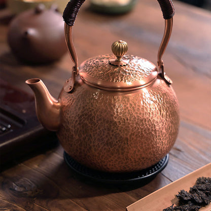 Handmade Hammered Copper Teapot
