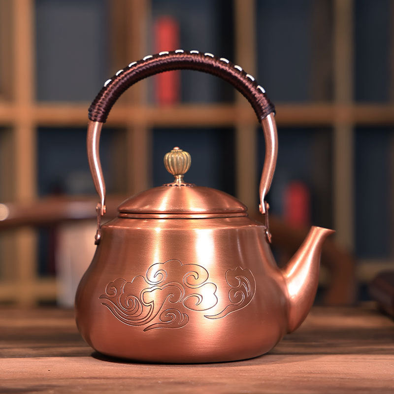 Handmade Hammered Copper Teapot