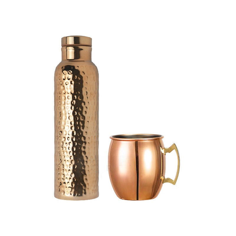 Handmade Hammered Stainless Steel Thermos Cup