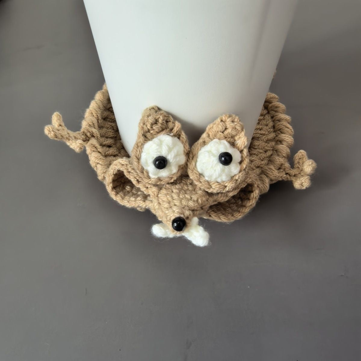 Handmade knitted cute animal coasters