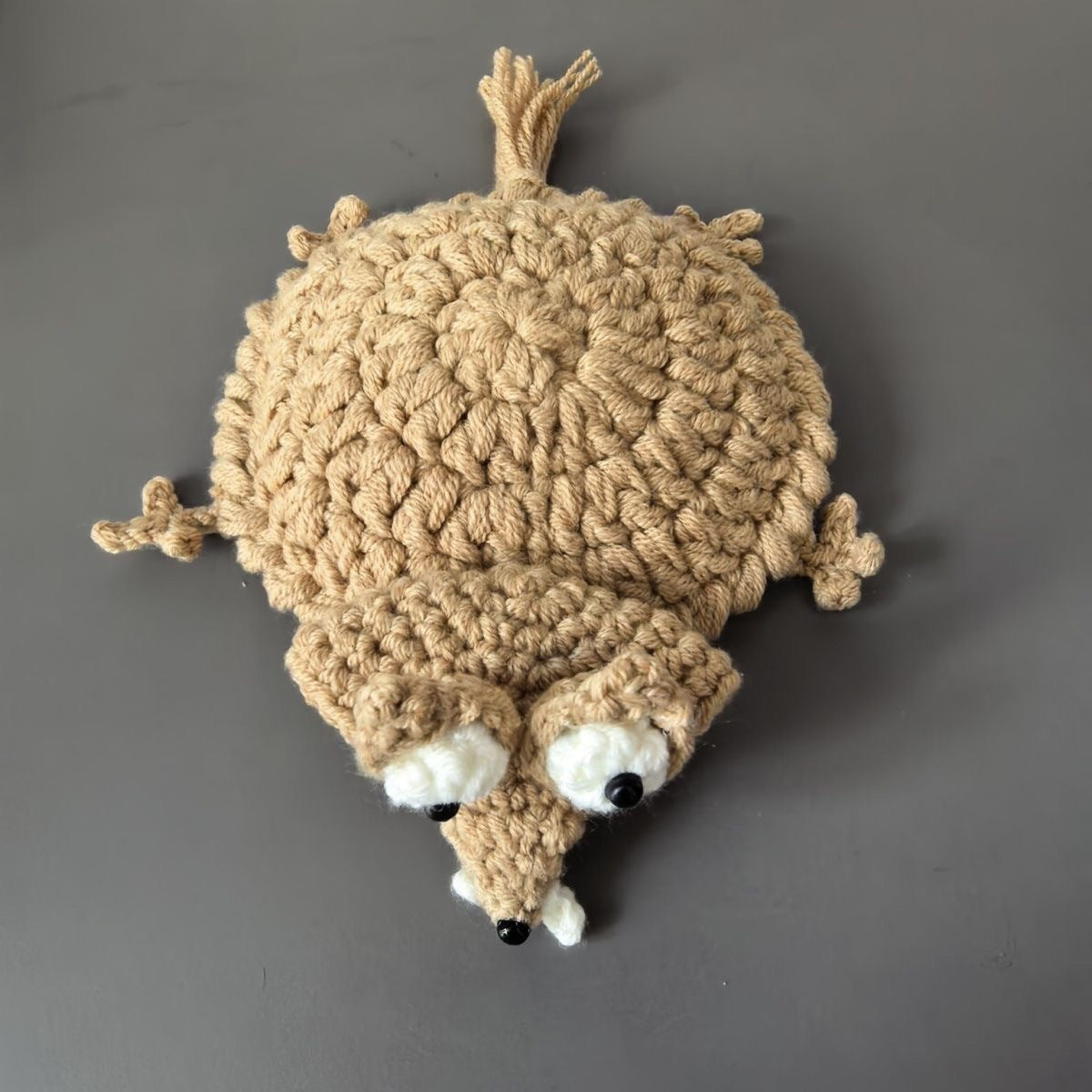 Handmade knitted cute animal coasters
