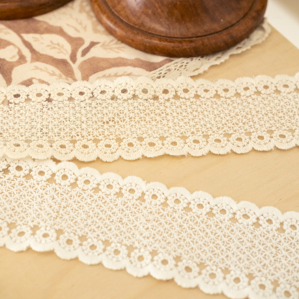 Handmade Lace Curtain Tieback Bow for Window Screens Pure White Beige
