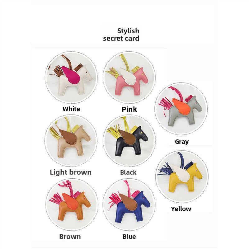 Handmade Leather Pegasus Bag Charm