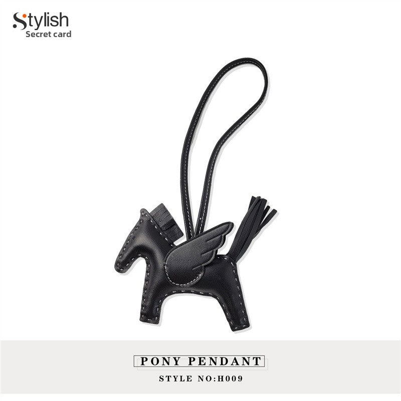 Handmade Leather Pegasus Bag Charm