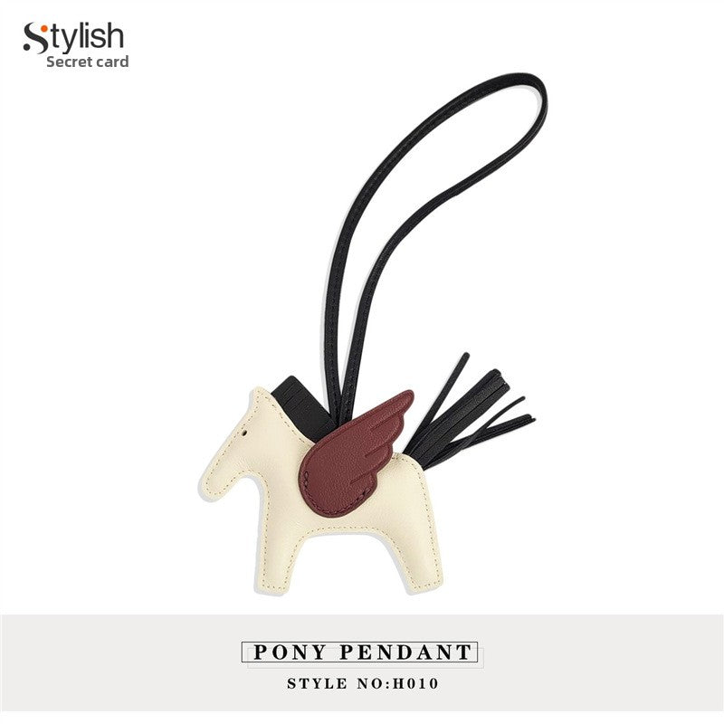 Handmade Leather Pegasus Bag Charm