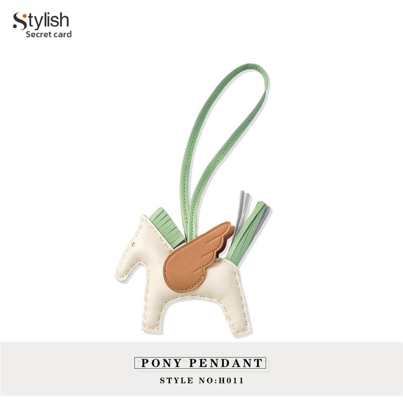Handmade Leather Pegasus Bag Charm
