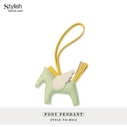 Handmade Leather Pegasus Bag Charm
