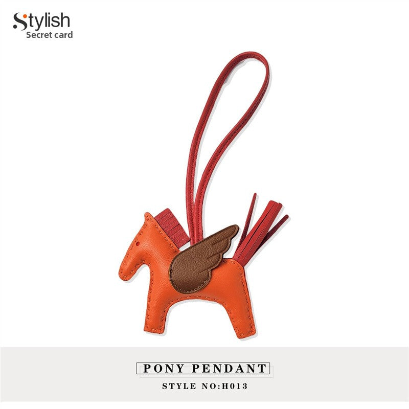 Handmade Leather Pegasus Bag Charm