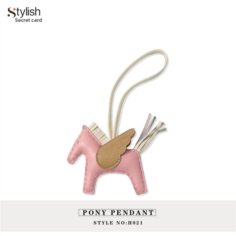 Handmade Leather Pegasus Bag Charm