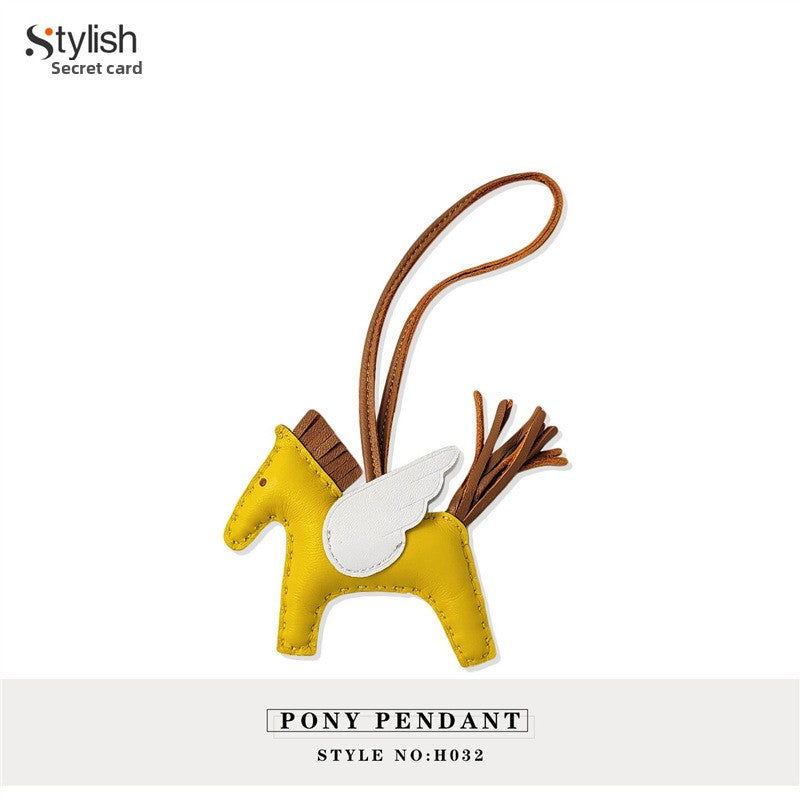 Handmade Leather Pegasus Bag Charm