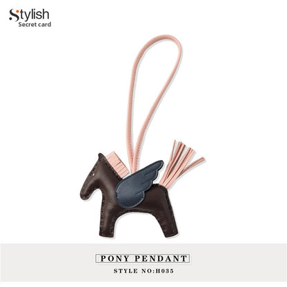 Handmade Leather Pegasus Bag Charm