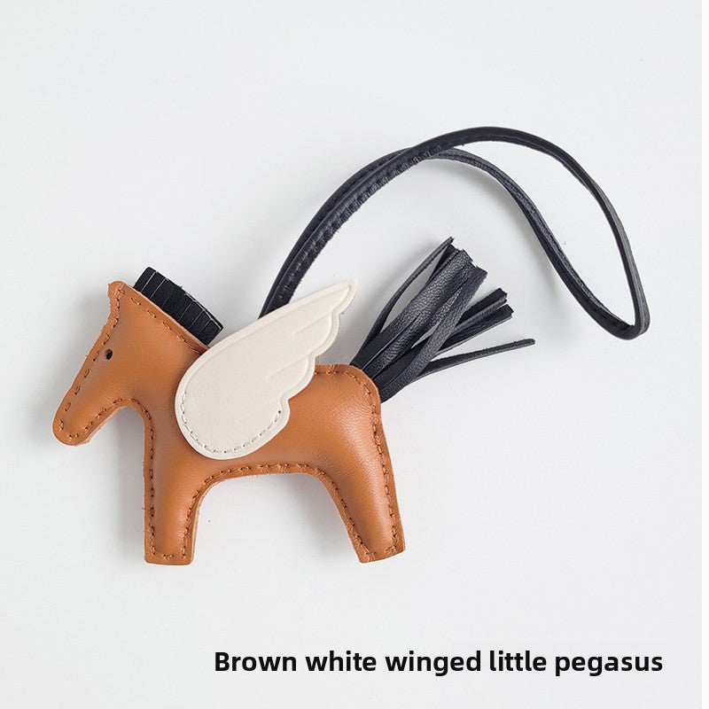 Handmade Leather Pegasus Bag Charm