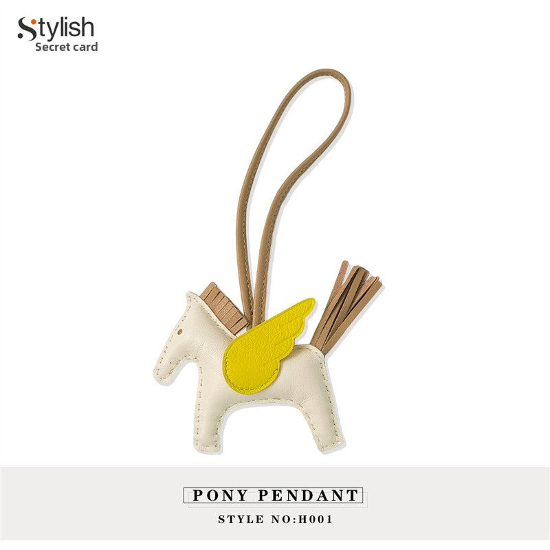 Handmade Leather Pegasus Bag Charm