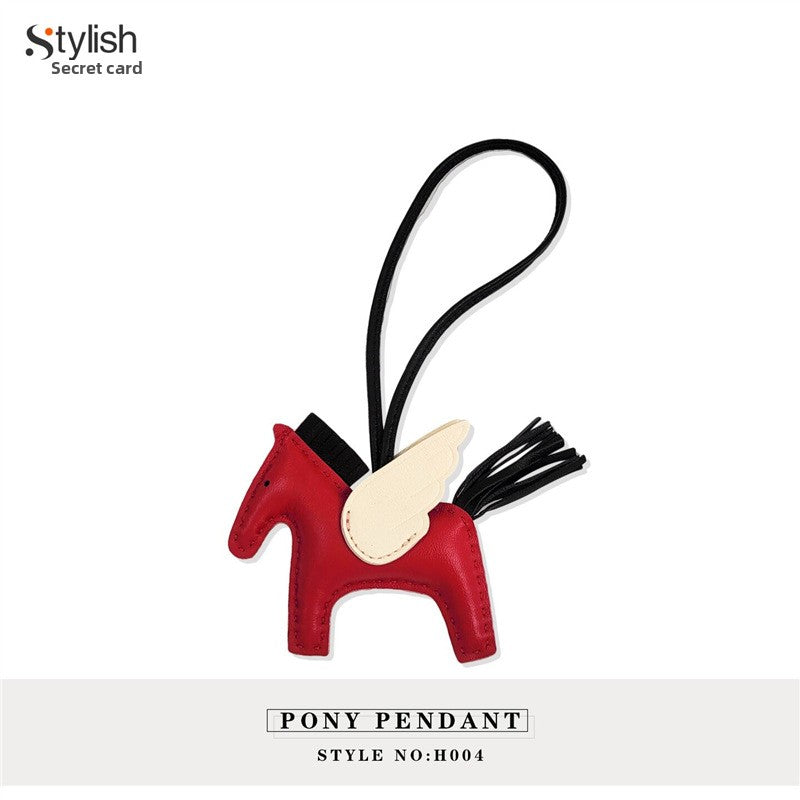 Handmade Leather Pegasus Bag Charm