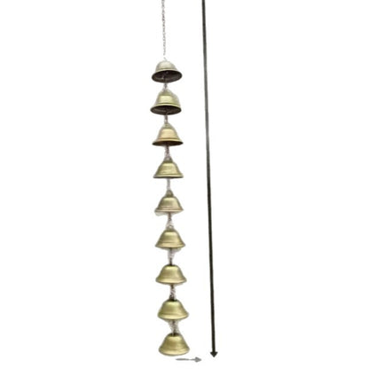 Handmade Metal Wind Chime with Decorative Chain