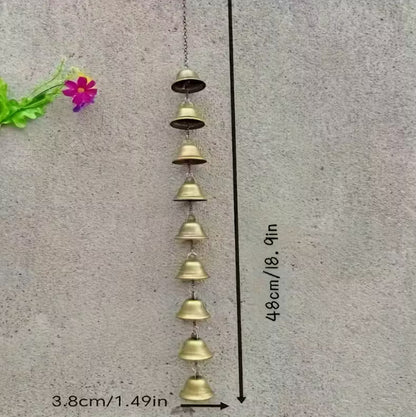 Handmade Metal Wind Chime with Decorative Chain