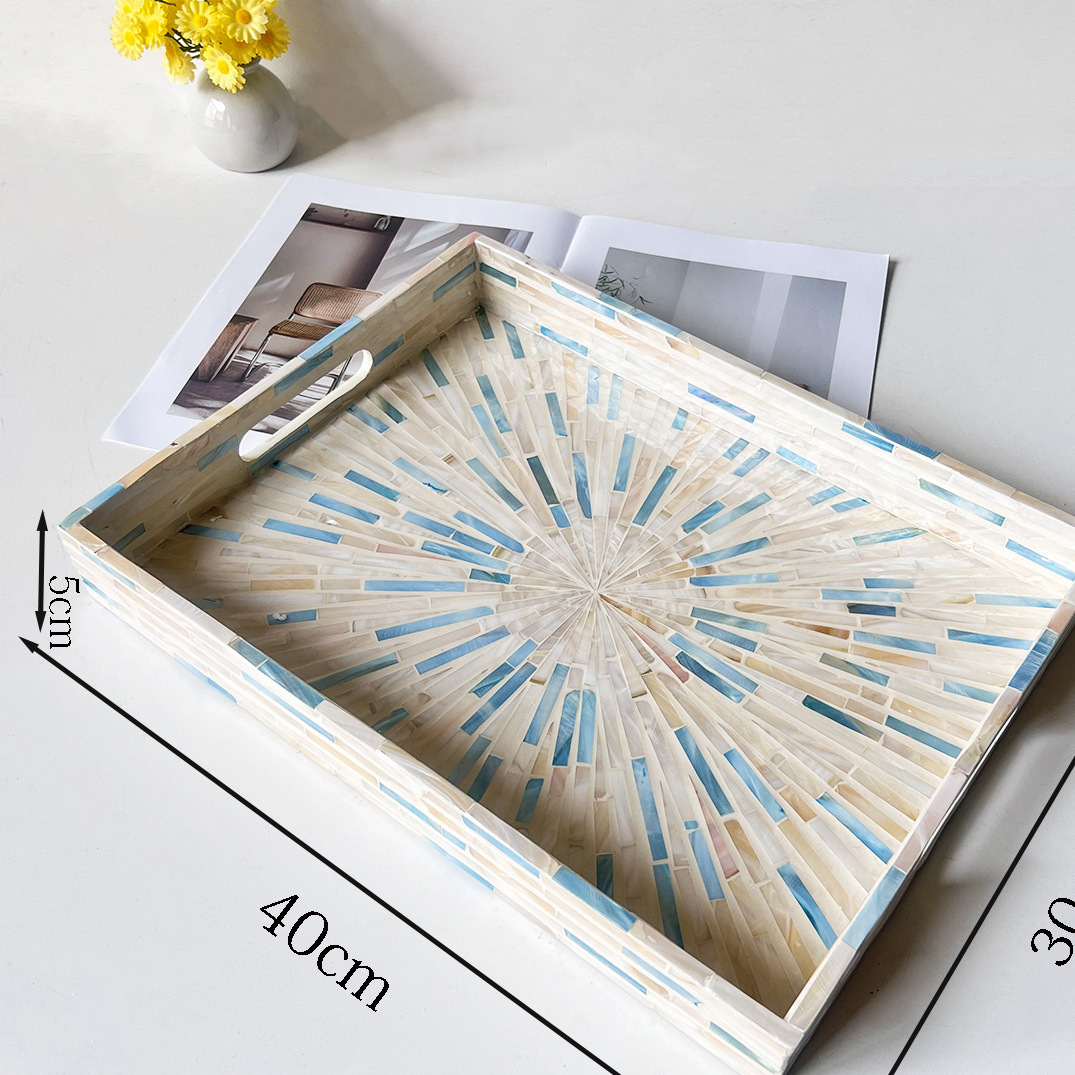 Handmade Mother-of-Pearl Decorative Tray
