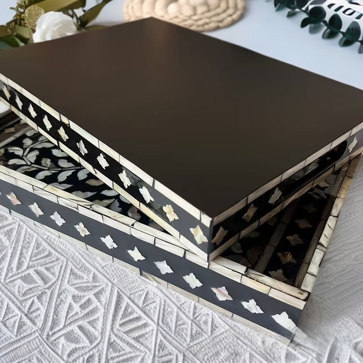 Handmade Mother-of-Pearl Decorative Tray