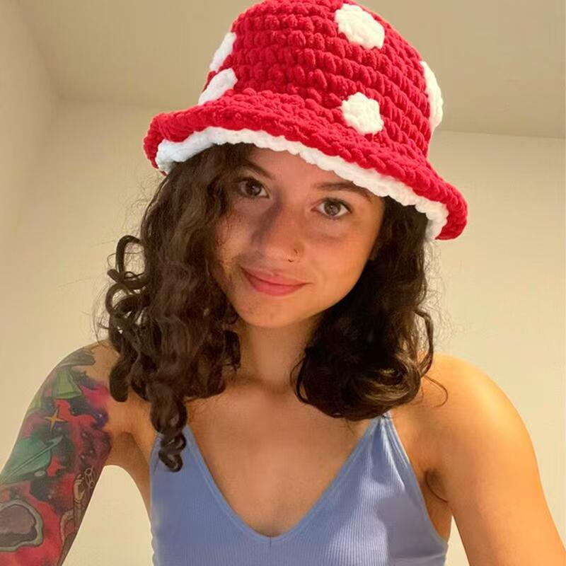 Handmade Mushroom Crochet Bucket Hat