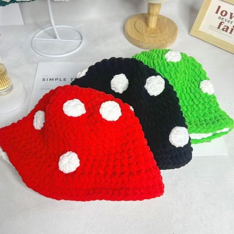 Handmade Mushroom Crochet Bucket Hat